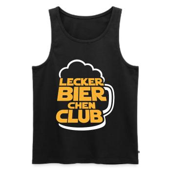 Lecker Bierchen Club Future Edition - Männer Premium Bio Tank Top - Schwarz - Vorne - Michal (187cm)