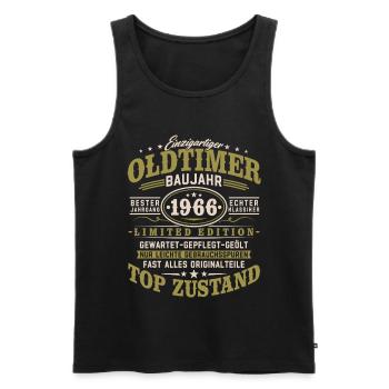 Oldtimer Baujahr 1966 Jahrgang Geburtstag Geschenk - Männer Premium Bio Tank Top - Schwarz - Vorne - Michal (187cm)