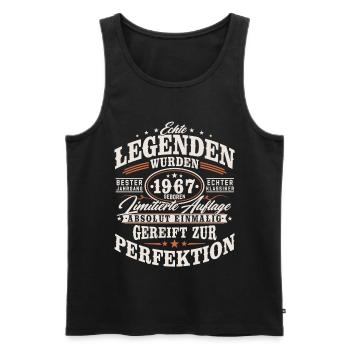 1967 Jahrgang Vintage Geburtstag Geschenk Retro - Männer Premium Bio Tank Top - Schwarz - Vorne - Michal (187cm)