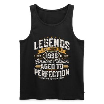 Cadeau rétro vintage d’anniversaire 1996 - Débardeur bio Premium Homme - noir - Devant - Michal (187cm)