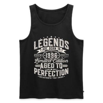 Cadeau rétro vintage d’anniversaire 1996 - Débardeur bio Premium Homme - noir - Devant - Michal (187cm)
