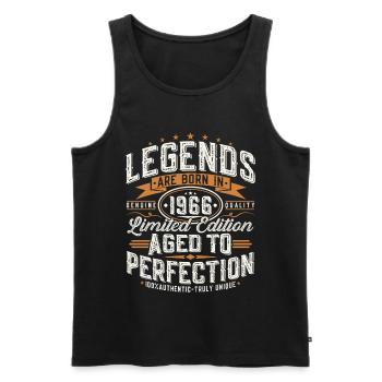 Cadeau d’anniversaire vintage vintage rétro 1966 - Débardeur bio Premium Homme - noir - Devant - Michal (187cm)