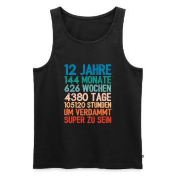 Cadeau d’anniversaire Pour 12 ans 12 ans - Débardeur bio Premium Homme - noir - Devant - Michal (187cm)