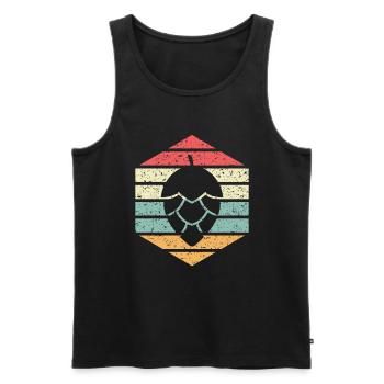 Craft Beer Bier Vintage Hopfen Ale Party Geschenk - Männer Premium Bio Tank Top - Schwarz - Vorne - AI Model Male 178 light (178cm)