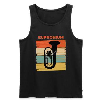Euphonium Retro Vintage Design Gift Tuba - Men's Premium Organic Tank Top - black - Front - Michal (187cm)