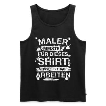 Painter master painter craftsman gift - Men's Premium Organic Tank Top - black - Front - AI Model Male 178 light (178cm)