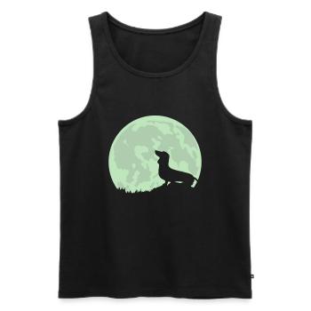 Teckel Teckel Tout pour le cadeau de chien Teckel - Débardeur bio Premium Homme - noir - Devant - Michal (187cm)