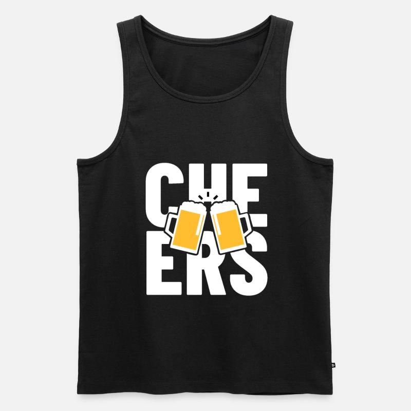 cheers beer - Männer Premium Bio Tank Top - Schwarz