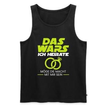 Junggesellenabschied T Shirt Ideen Outfit JGA - Männer Premium Bio Tank Top - Schwarz - Vorne - AI Model Male 178 light (178cm)