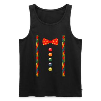 Costume Bretelles Carnaval De Clown Carnaval - Débardeur bio Premium Homme - noir - Devant - Michal (187cm)