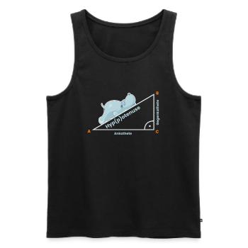 Lehrer Mathematiklehrer Lustig Geschenk Hypotenuse - Männer Premium Bio Tank Top - Schwarz - Vorne - Michal (187cm)