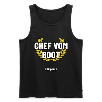 chef boot skipper - Männer Premium Bio Tank Top - Schwarz - Vorne - Michal (187cm)