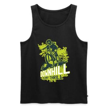 Downhill gift - Men's Premium Organic Tank Top - black - Front - AI Model Male 178 light (178cm)