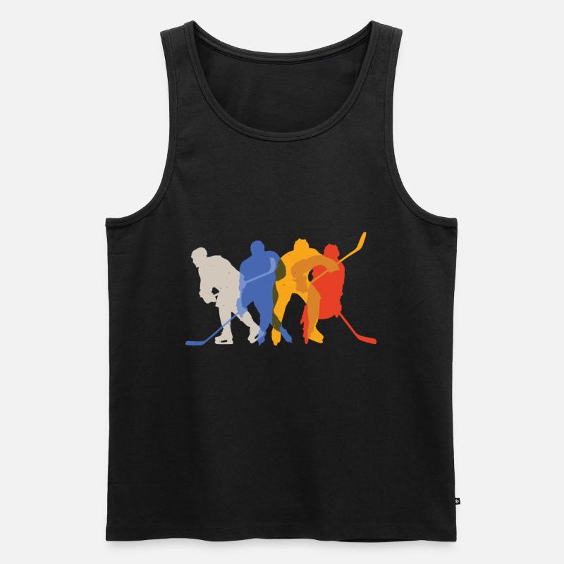Eishokey - Männer Premium Bio Tank Top - Schwarz