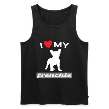 French bulldog - Men's Premium Organic Tank Top - black - Front - Michal (187cm)