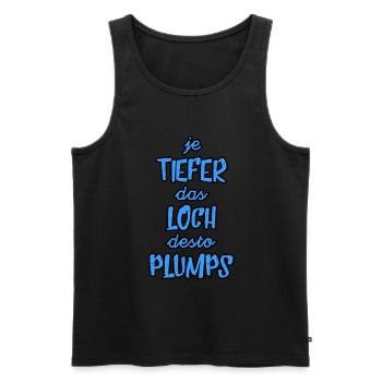 Je tiefer das Loch desto Plumps - Männer Premium Bio Tank Top - Schwarz - Vorne - AI Model Male 178 light (178cm)