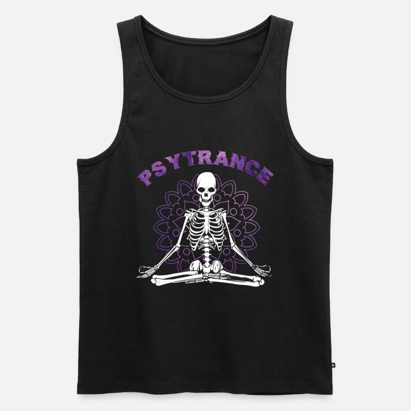 Psytrance Goa - Männer Premium Bio Tank Top - Schwarz