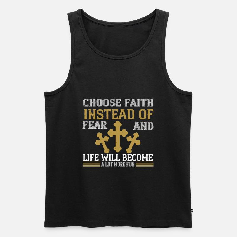 Christlich - Männer Premium Bio Tank Top - Schwarz