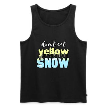 Do not eat yellow snow - funny winter saying - Men's Premium Organic Tank Top - black - Front - Michal (187cm)