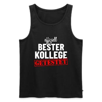 Officially best colleague - gift for colleagues - Men's Premium Organic Tank Top - black - Front - AI Model Male 178 light (178cm)