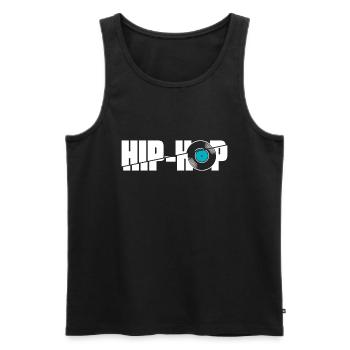 Hip hop - Herre Premium økologisk tanktop - sort - Foran - AI Model Male 178 light (178cm)