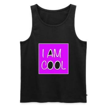 I'm cool man men joke - Men's Premium Organic Tank Top - black - Front - Michal (187cm)
