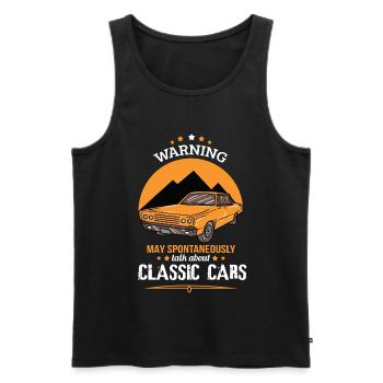 Oldtimer Classic Car Schnauferl Retro Vintage Auto - Men's Premium Organic Tank Top - black - Front - AI Model Male 178 light (178cm)