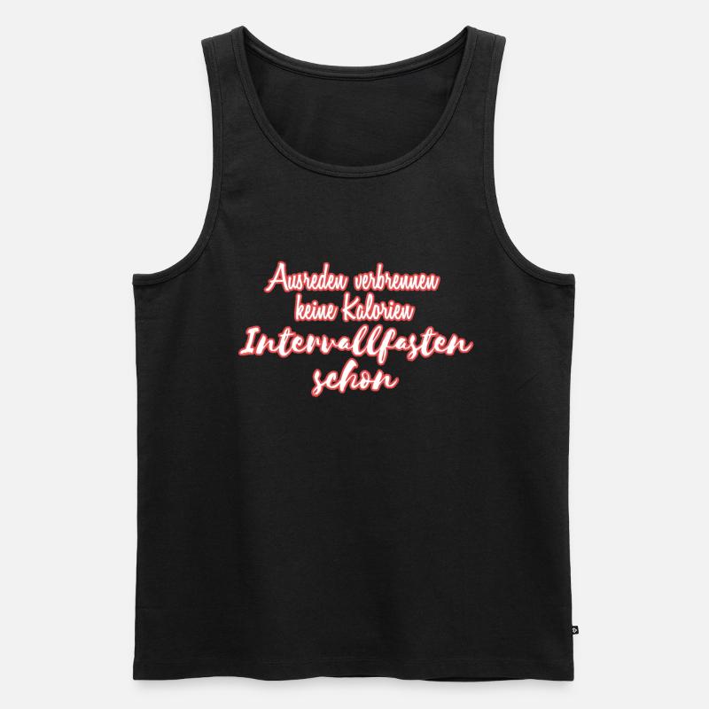 Intervallfasten Motivation Spruch - Männer Premium Bio Tank Top - Schwarz