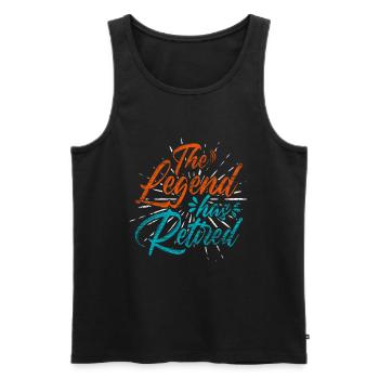 Rente - Männer Premium Bio Tank Top - Schwarz - Vorne - AI Model Male 178 light (178cm)