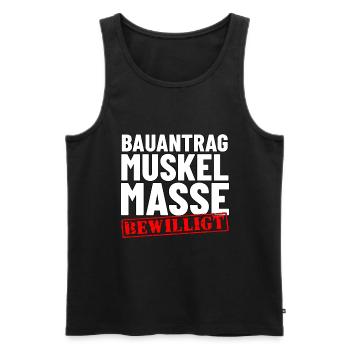 Training auf Masse Muskelaufbau - Männer Premium Bio Tank Top - Schwarz - Vorne - AI Model Male 178 light (178cm)