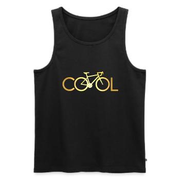 Vélo de route cycliste cool bike - Débardeur bio Premium Homme - noir - Devant - AI Model Male 178 light (178cm)
