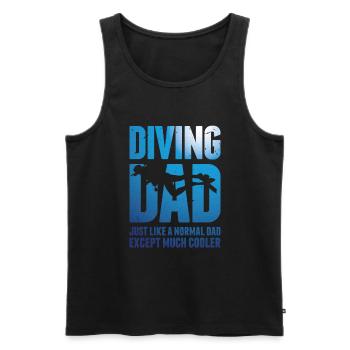 Diving Dad Cool Dad Dad Diving Gift - Débardeur bio Premium Homme - noir - Devant - Michal (187cm)