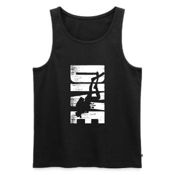 Dive scuba diver sea deep ocean gift - Men's Premium Organic Tank Top - black - Front - AI Model Male 178 light (178cm)