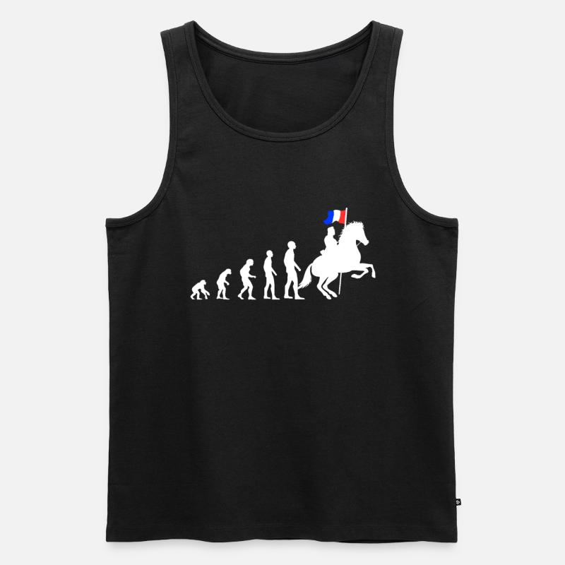 Frankreich Geschenk - Patriot Evolution - Männer Premium Bio Tank Top - Schwarz