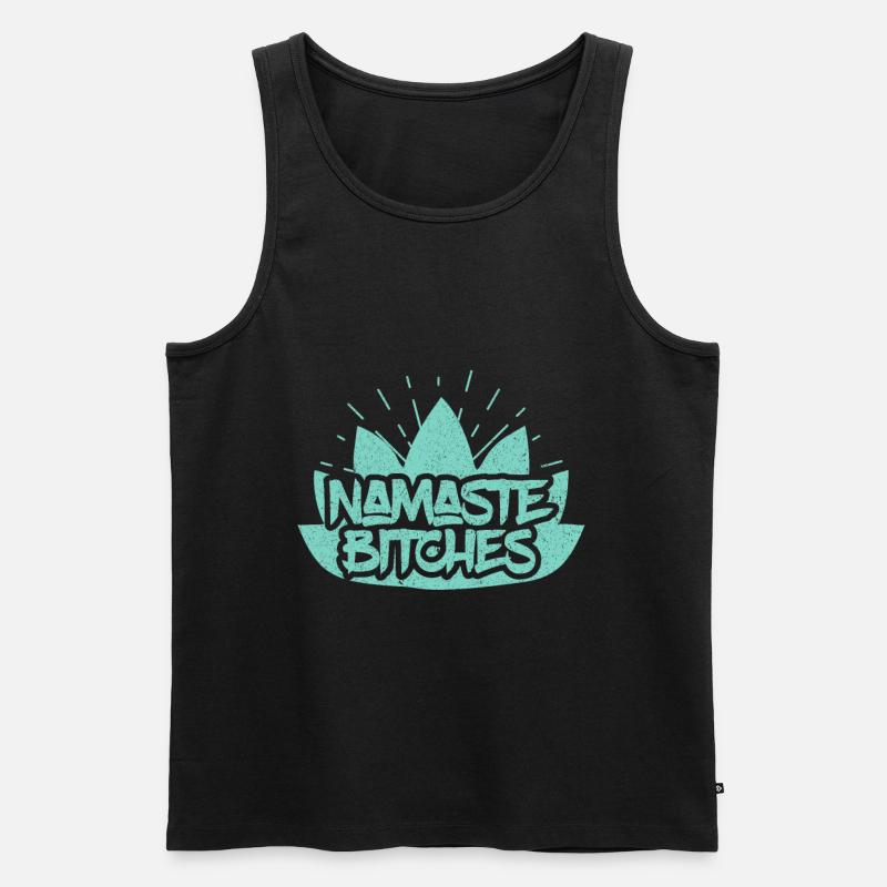 Yoga - Männer Premium Bio Tank Top - Schwarz
