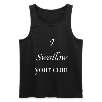 sperma schlucken - Männer Premium Bio Tank Top - Schwarz - Vorne - AI Model Male 178 light (178cm)