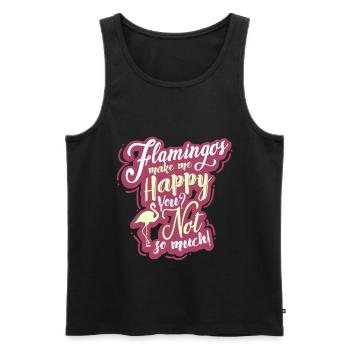 flamingo - Men's Premium Organic Tank Top - black - Front - Michal (187cm)