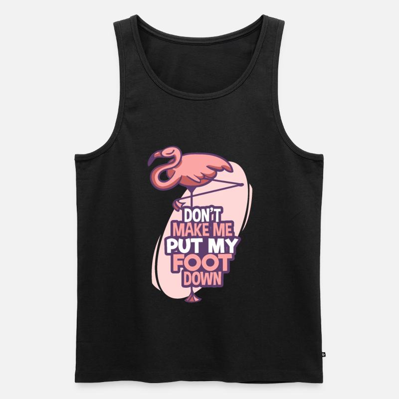 Flamingo - Männer Premium Bio Tank Top - Schwarz