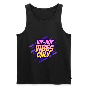 Hip hop - Herre Premium økologisk tanktop - sort - Foran - AI Model Male 178 light (178cm)