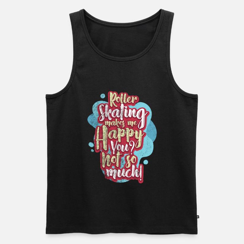 Rollschuhlaufen Skating - Männer Premium Bio Tank Top - Schwarz