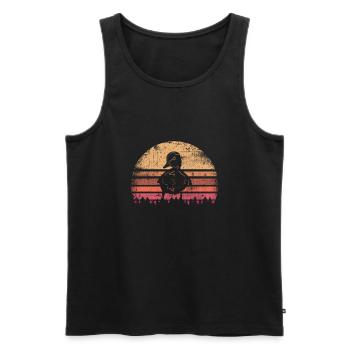 Entchen Baby Ente - Männer Premium Bio Tank Top - Schwarz - Vorne - Michal (187cm)