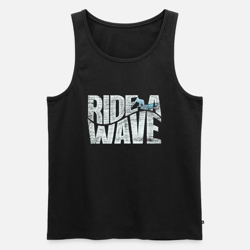 Surfer - Männer Premium Bio Tank Top - Schwarz