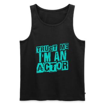Acteur - Débardeur bio Premium Homme - noir - Devant - AI Model Male 178 light (178cm)
