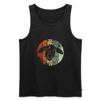 Schaf - Männer Premium Bio Tank Top - Schwarz - Vorne - Michal (187cm)