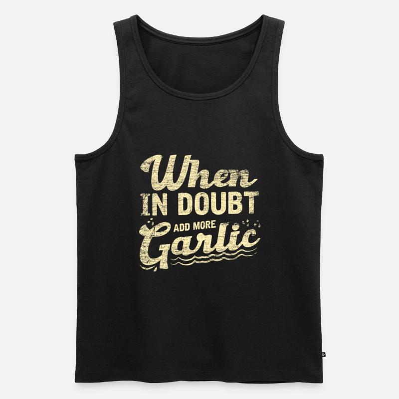 Knoblauch - Männer Premium Bio Tank Top - Schwarz