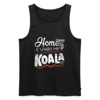 Koala bear - Men's Premium Organic Tank Top - black - Front - Michal (187cm)