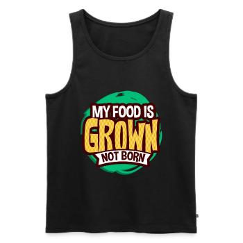 Vegan Veganer - Männer Premium Bio Tank Top - Schwarz - Vorne - AI Model Male 178 light (178cm)