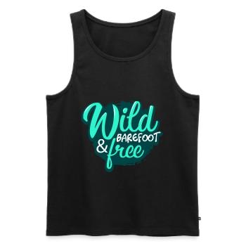 Barefoot - Men's Premium Organic Tank Top - black - Front - Michal (187cm)