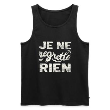 France français - Débardeur bio Premium Homme - noir - Devant - AI Model Male 178 light (178cm)