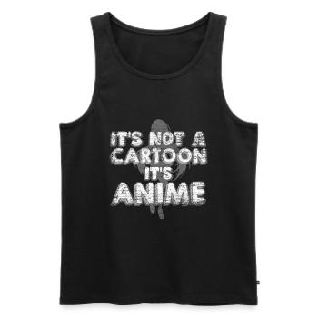 Anime Not a comic - Men's Premium Organic Tank Top - black - Front - Michal (187cm)